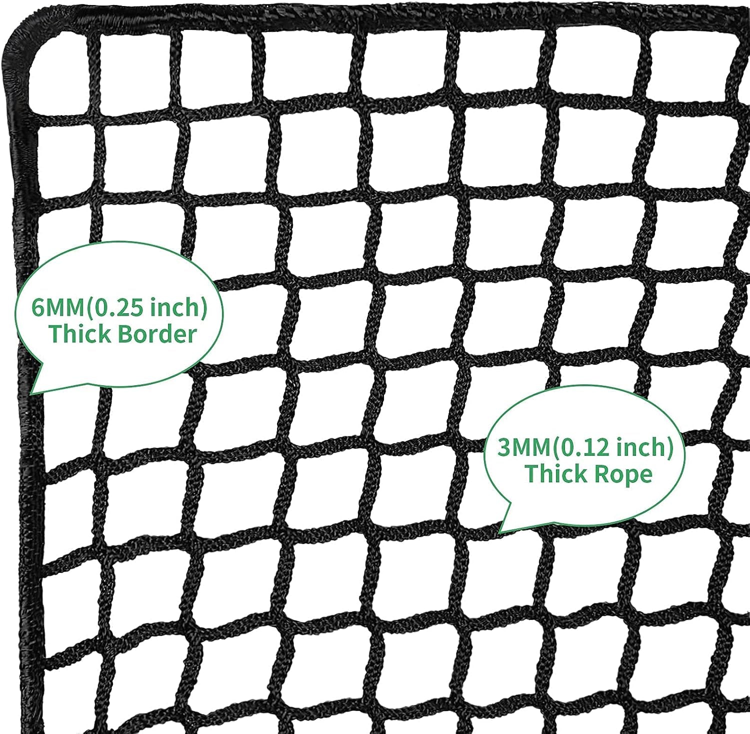 Golf Practice Net Golf Ball Hitting Netting(Net Only), Heavy Duty Nylon Golf Sports Netting Barrier Nets 10X10Ft/10X15Ft/10X20Ft/10X25Ft/10X30Ft/10X40Ft